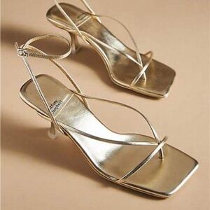 Jeffrey Campbell Fluxx Gold Strappy Heels